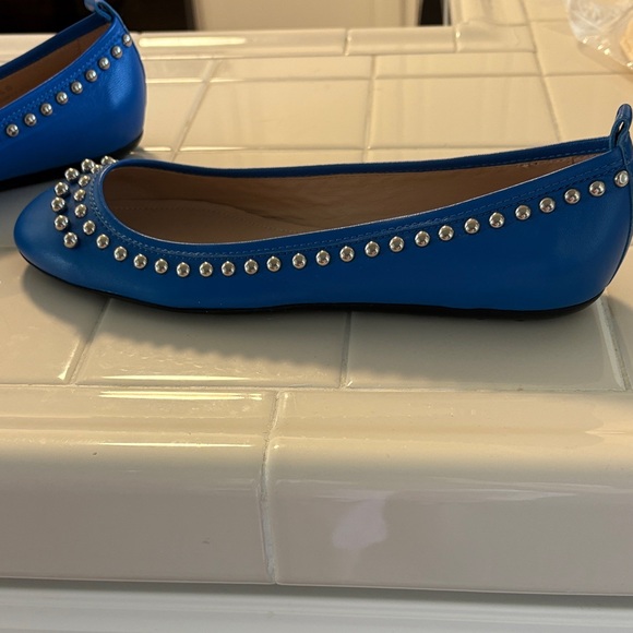 Tod's Vibrant Blue Studded Flats - Picture 4 of 7